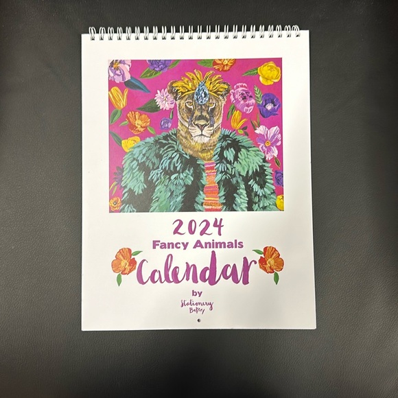 2024 Fancy animals Calendar by Stationery Bakery - Picture 1 of 3